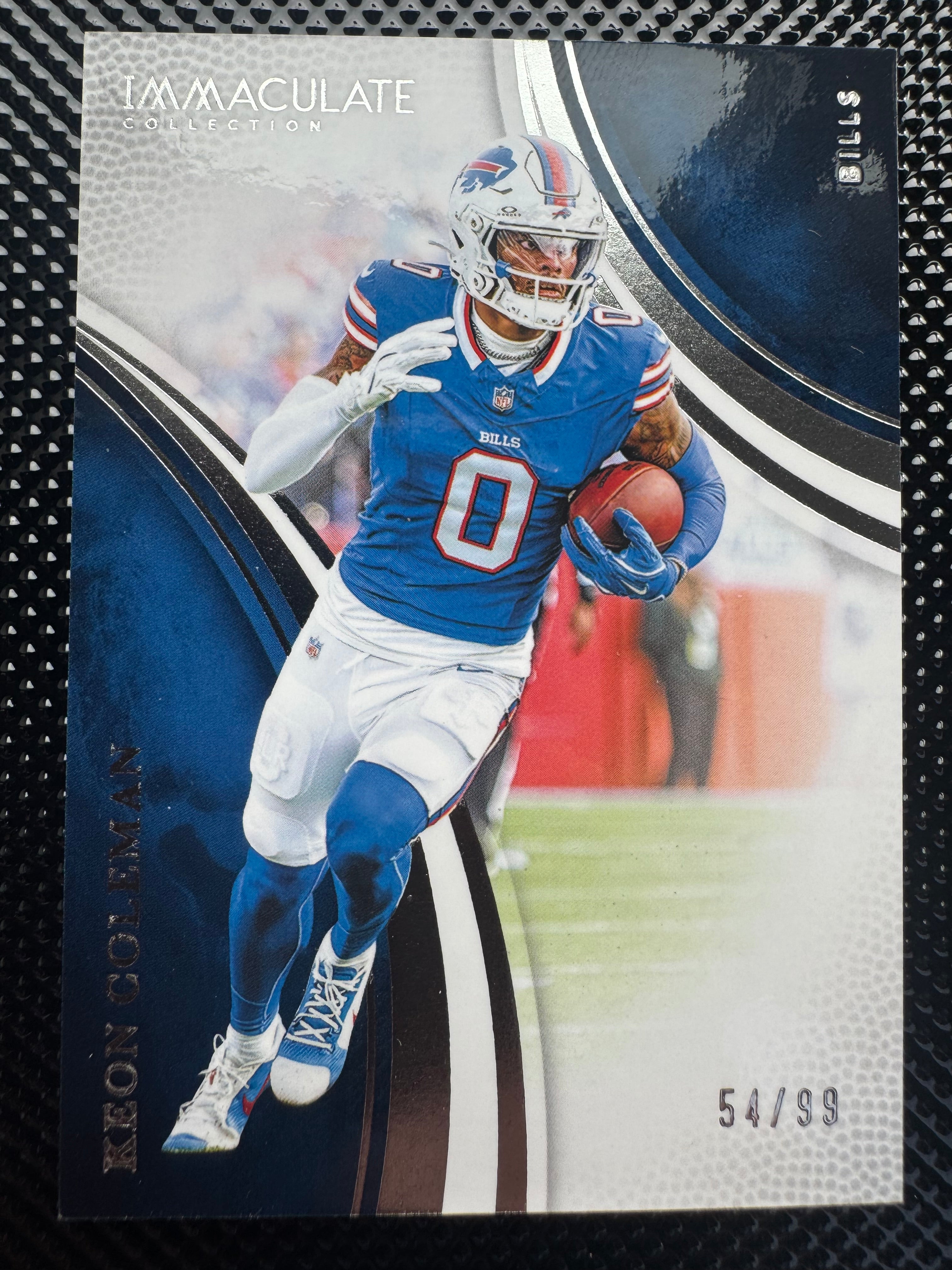2025 Immaculate Collection Keon Coleman Silver Action Variation #d 54/99 Bills $30.00