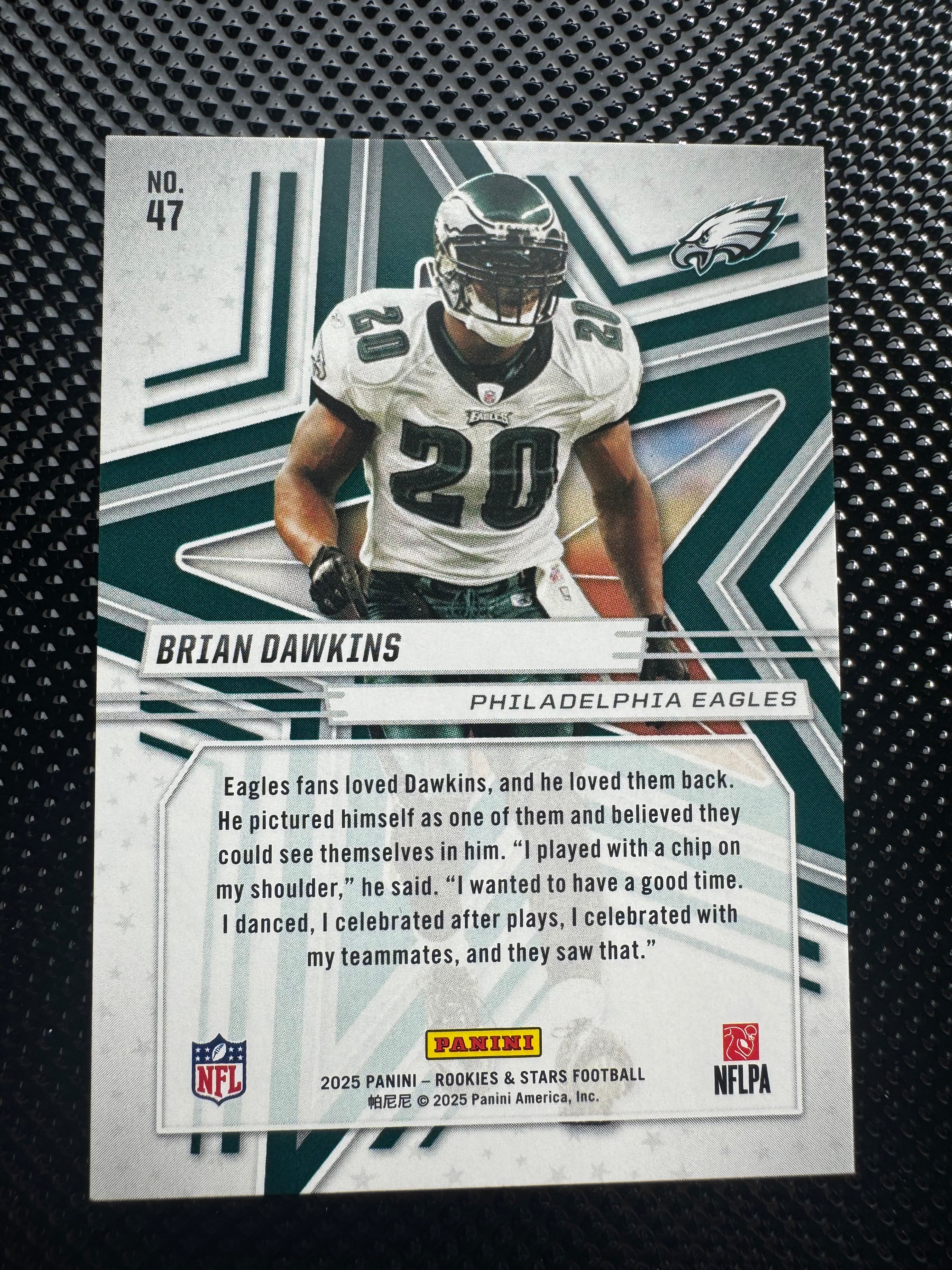 2025 Panini Rookies & Stars #47 Brian Dawkins True Blue #d 119/149 $5.00