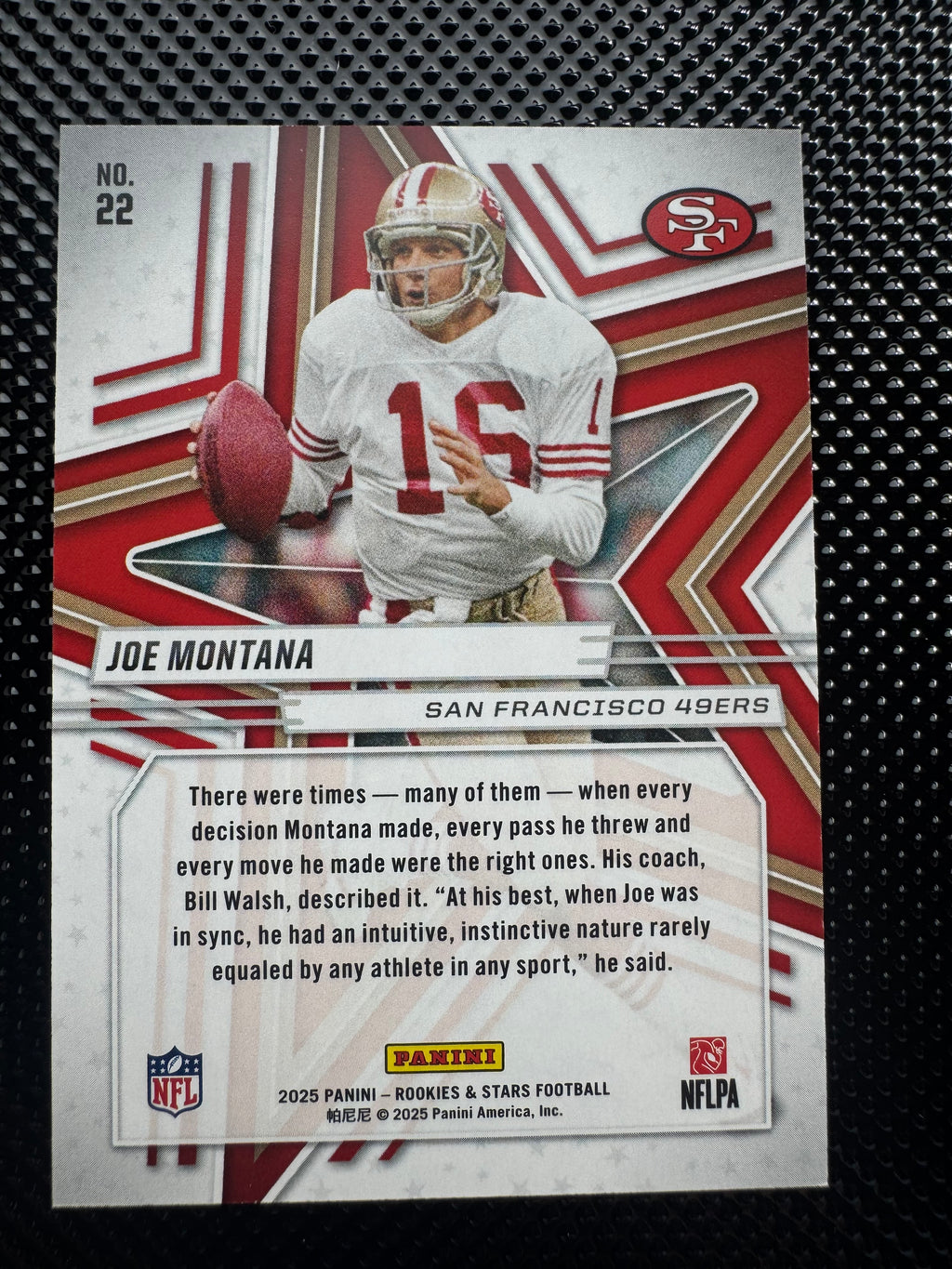2025 Rookies & Stars #22 Joe Montana Purple #d  310/999 San Francisco 49ers $5.00