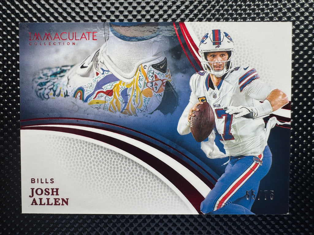 JOSH ALLEN 2025 Panini Immaculate Collection Cleats Ruby Foil #d 55/75 #61 Bills $50.00