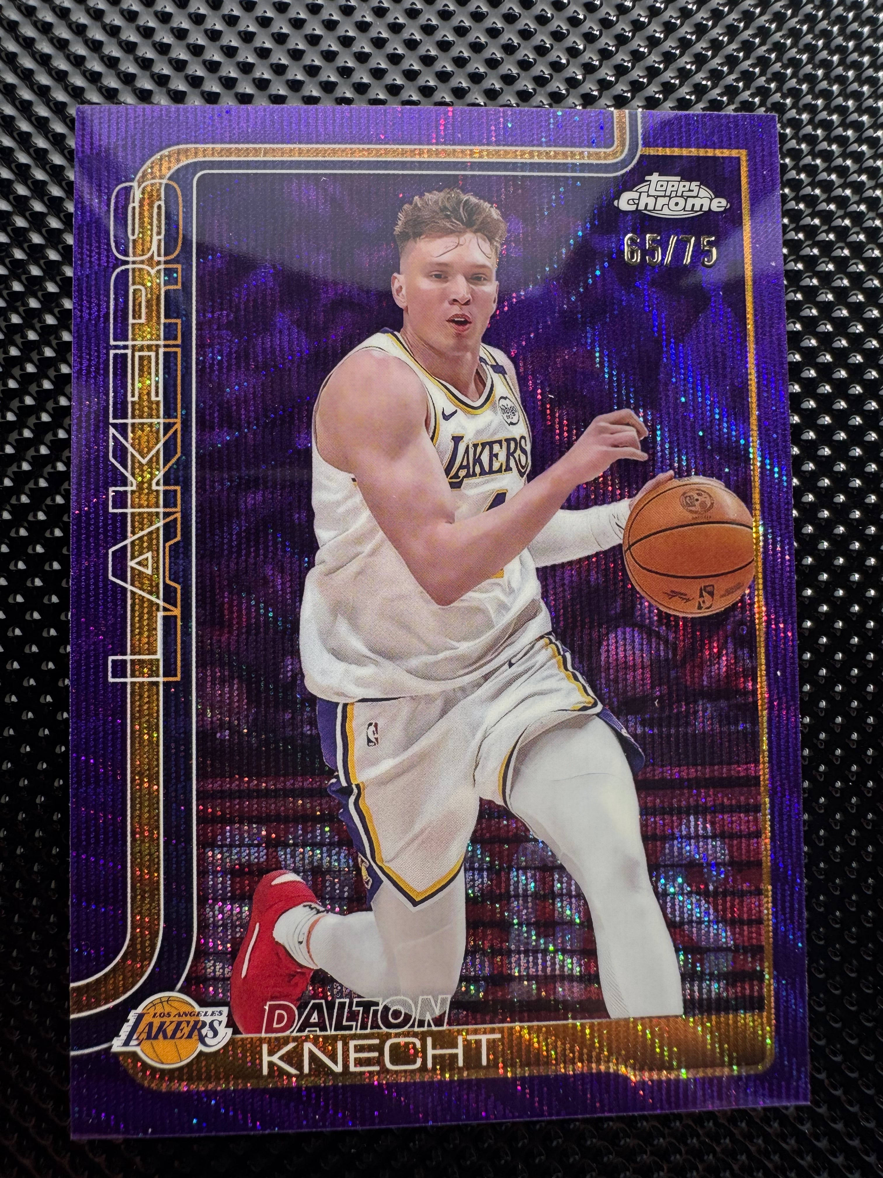 DALTON KNECHT 2025-26 TOPPS CHROME #130 TRUE PURPLE REFRACTOR COLOR MATCH #d 65/75 LAKERS $10.00